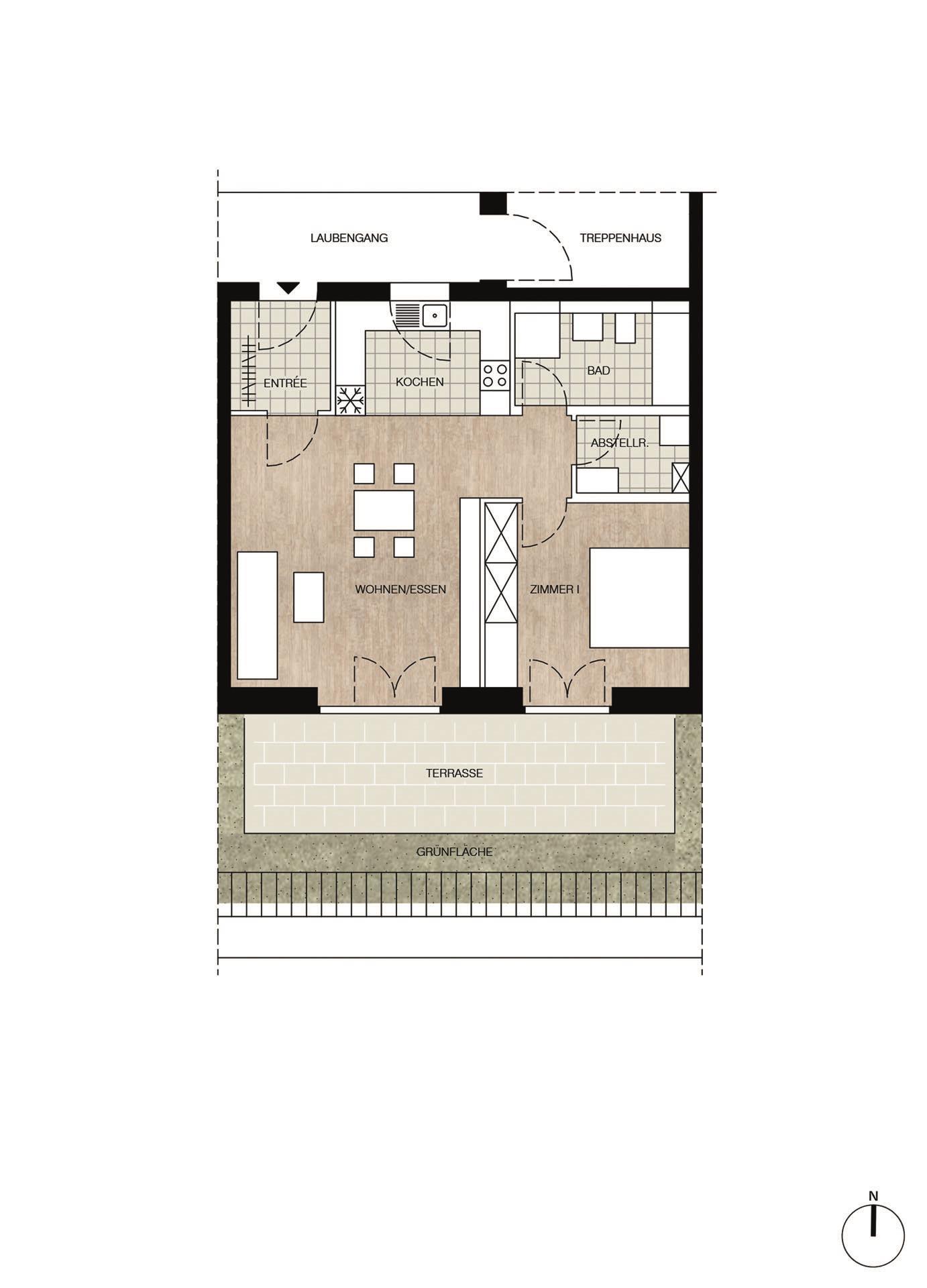 Grundriss-Skizze Wohnung 4