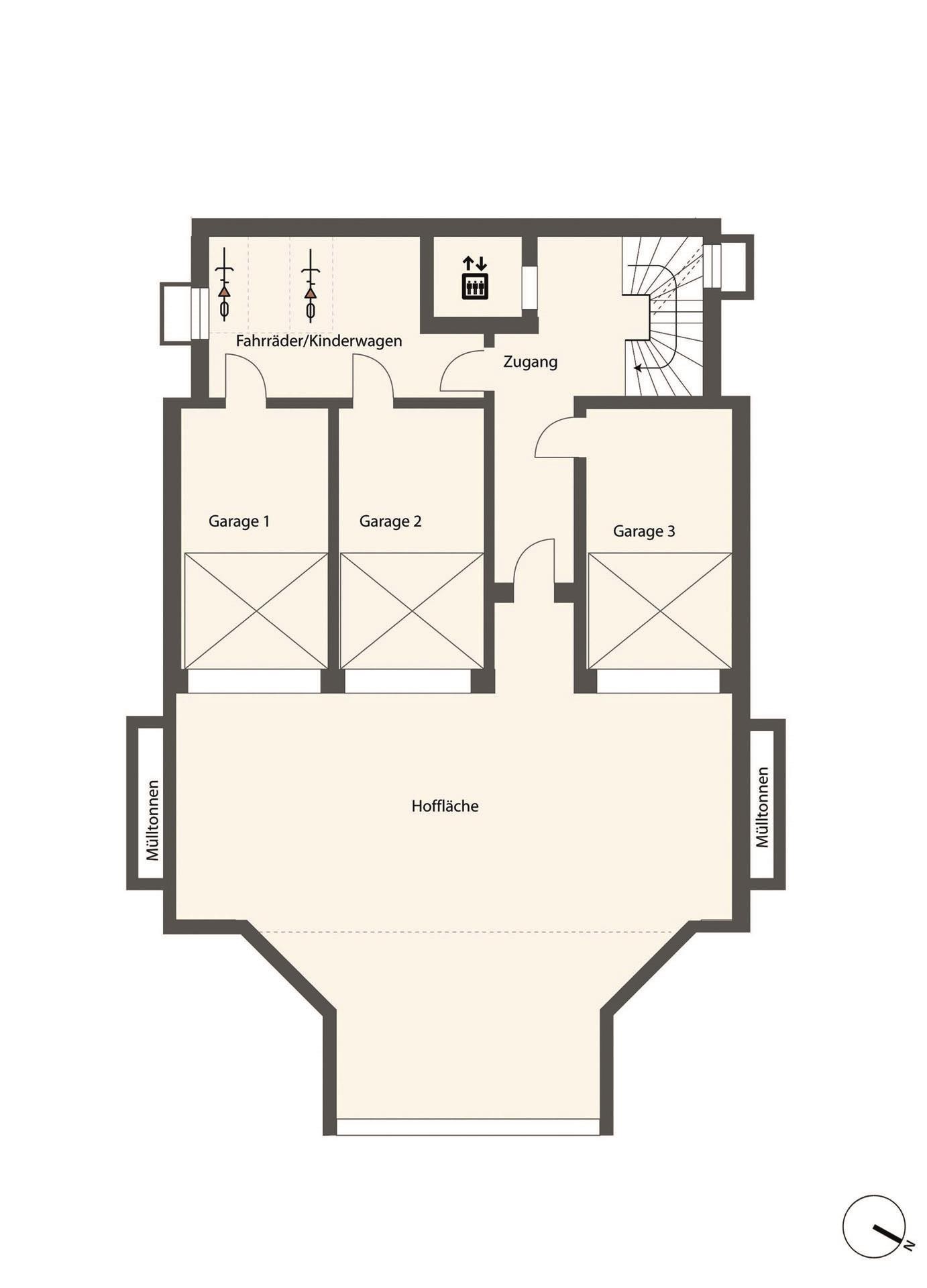 Grundriss-Skizze Untergeschoss