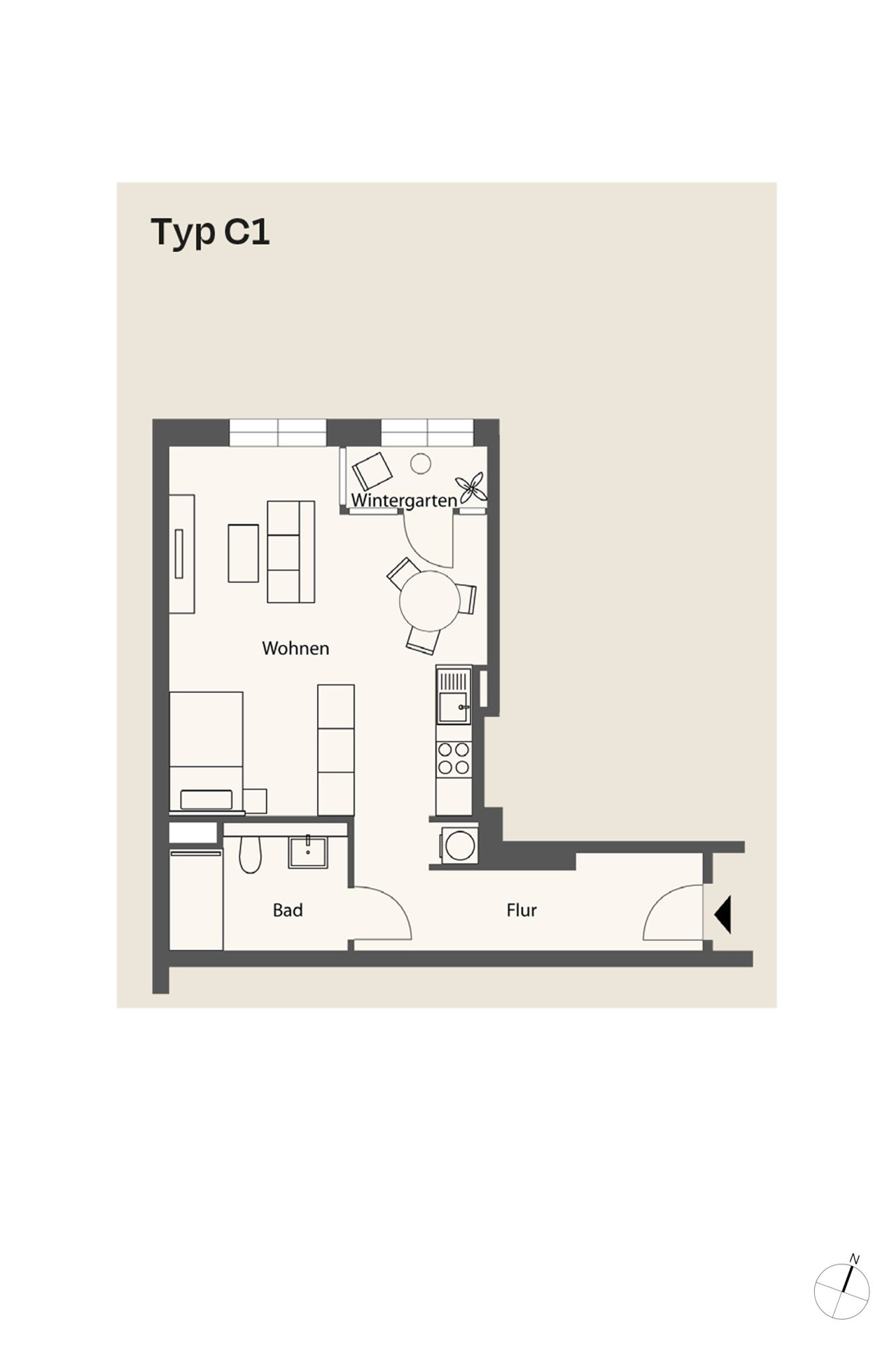 Grundriss-Skizze Typ C1