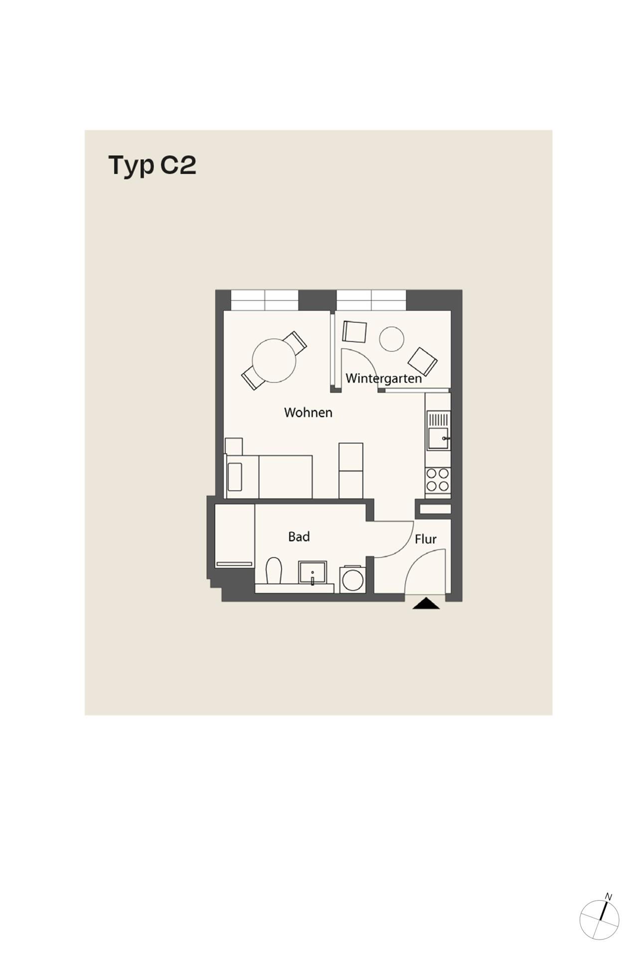 Grundriss-Skizze Typ C2