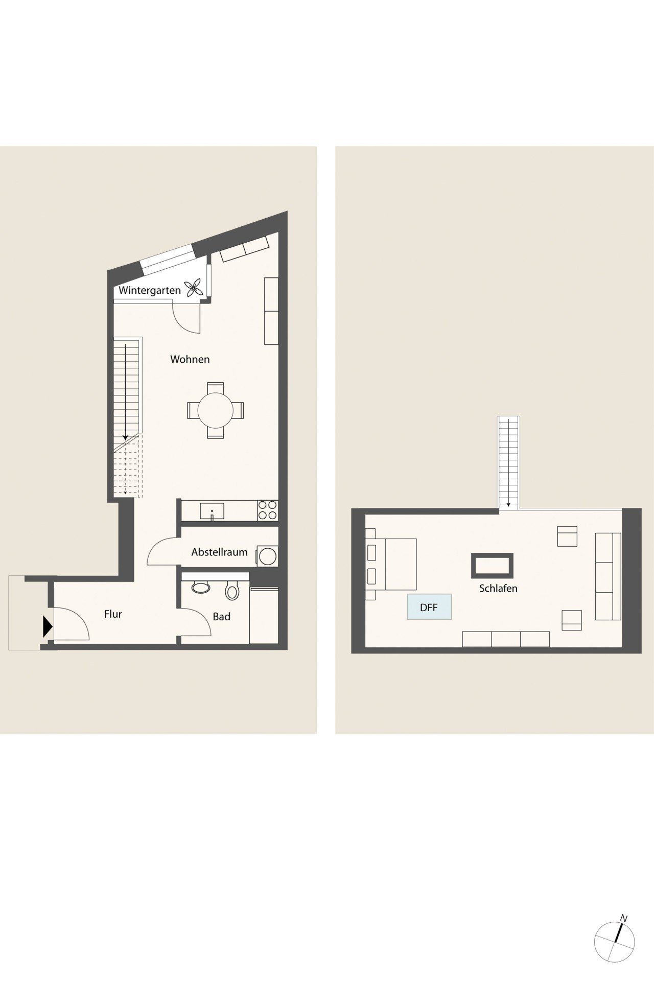Grundriss-Skizze WE 23