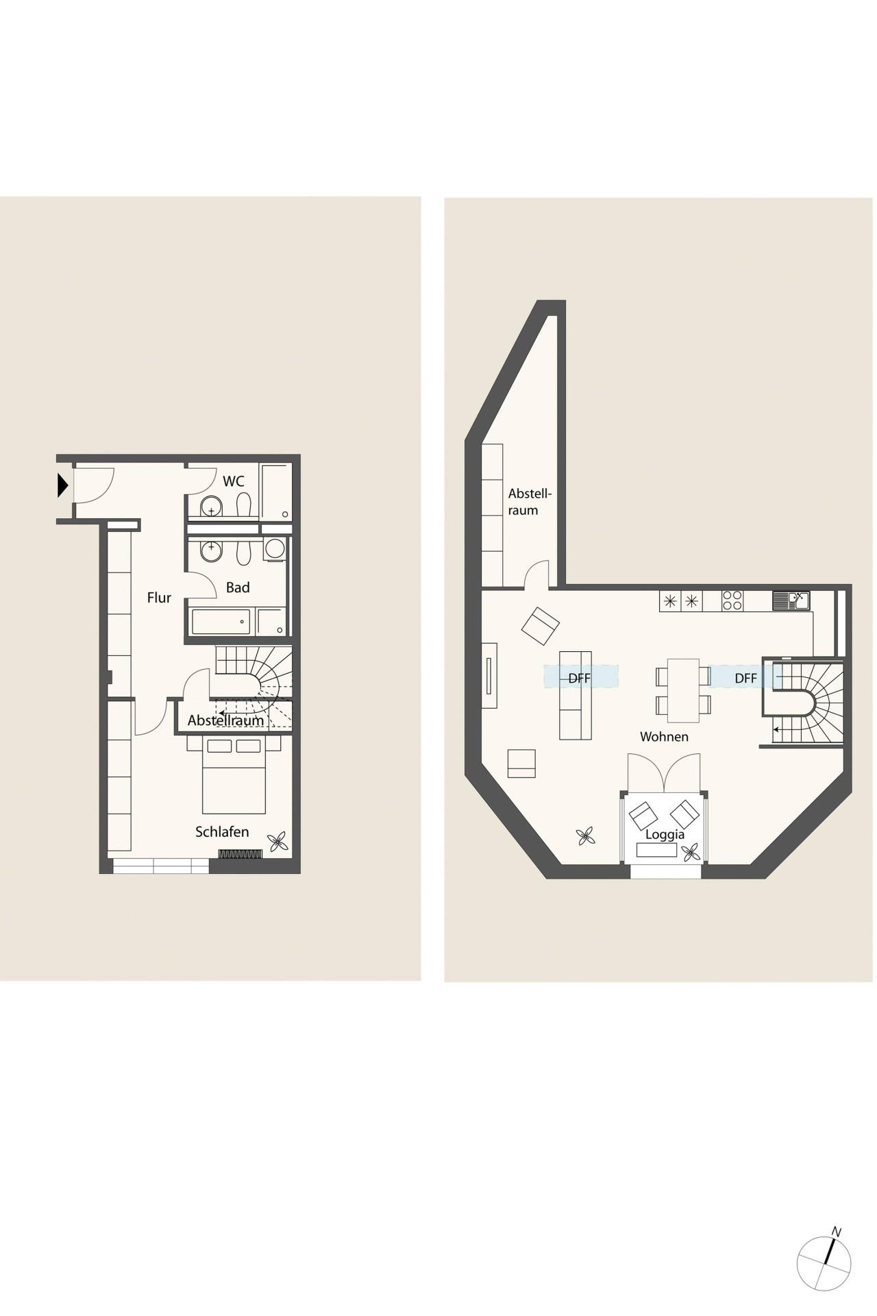Grundriss-Skizze WE 35
