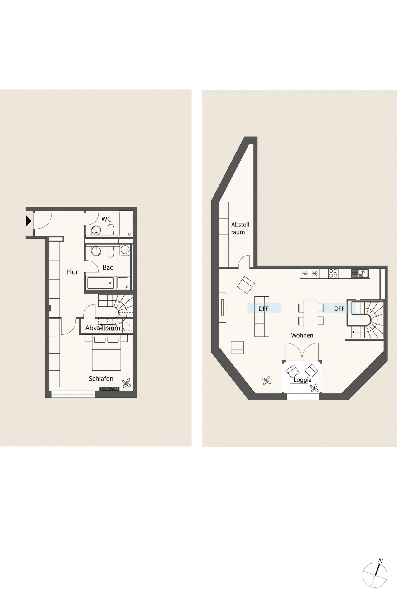 Grundriss-Skizze WE 35_Variante A