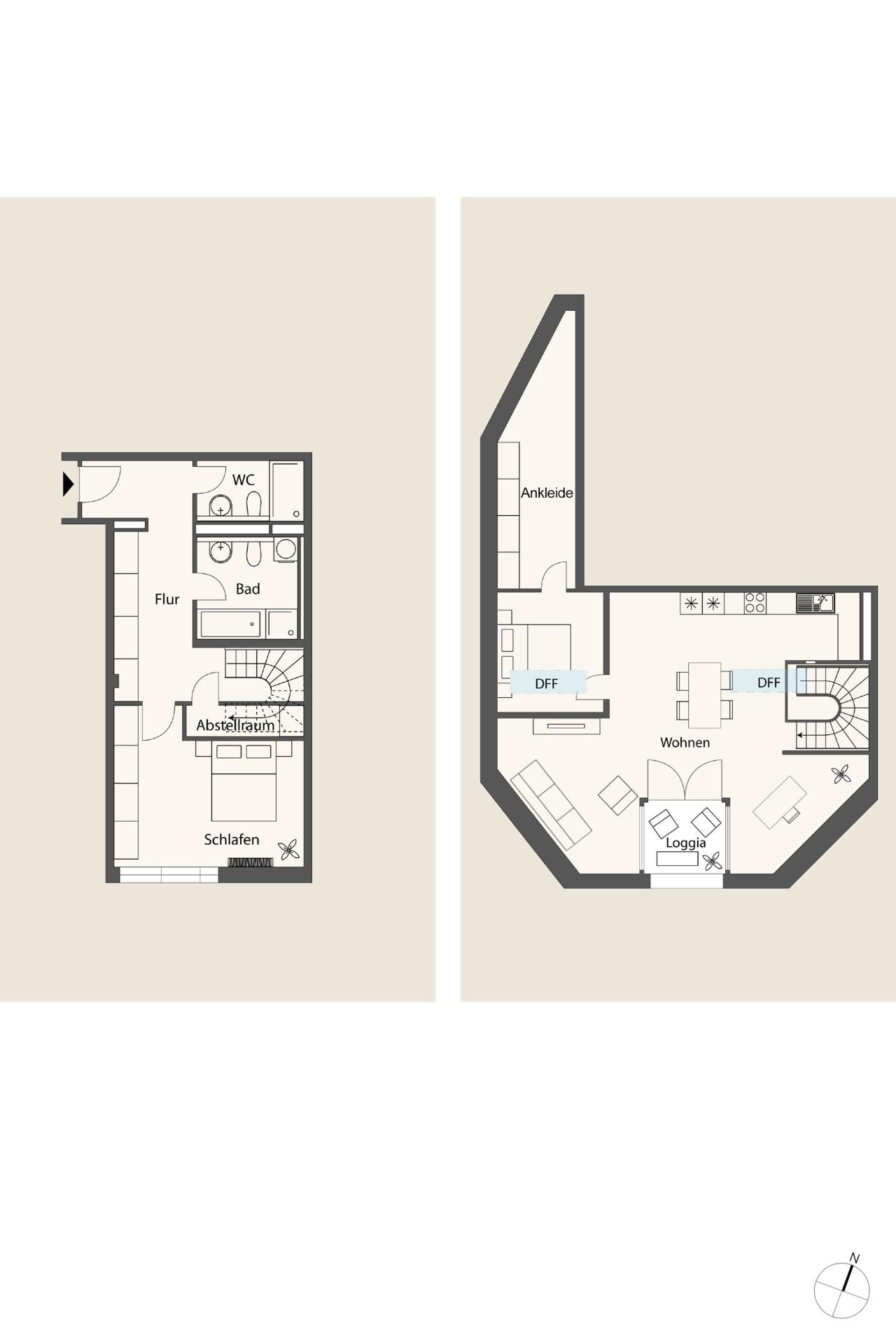 Grundriss-Skizze WE 35_Variante B