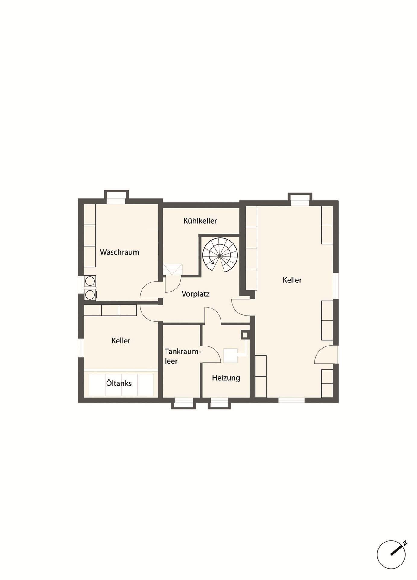 Grundriss-Skizze Untergeschoss