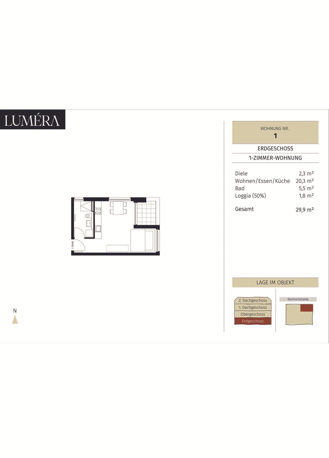 Grundriss-Skizze WE 1