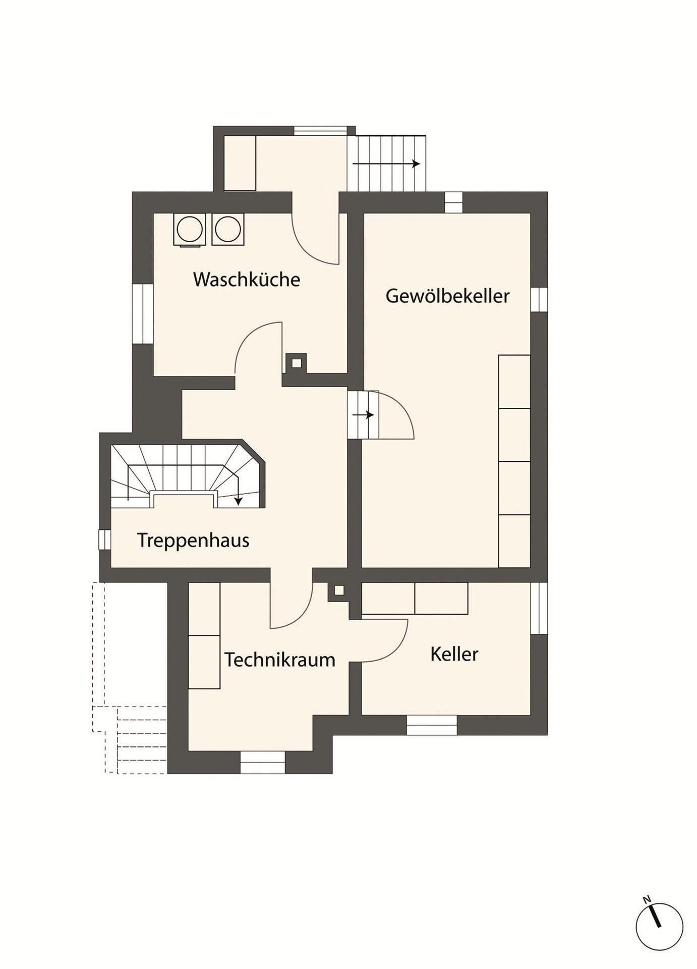 Grundriss-Skizze Untergeschoss