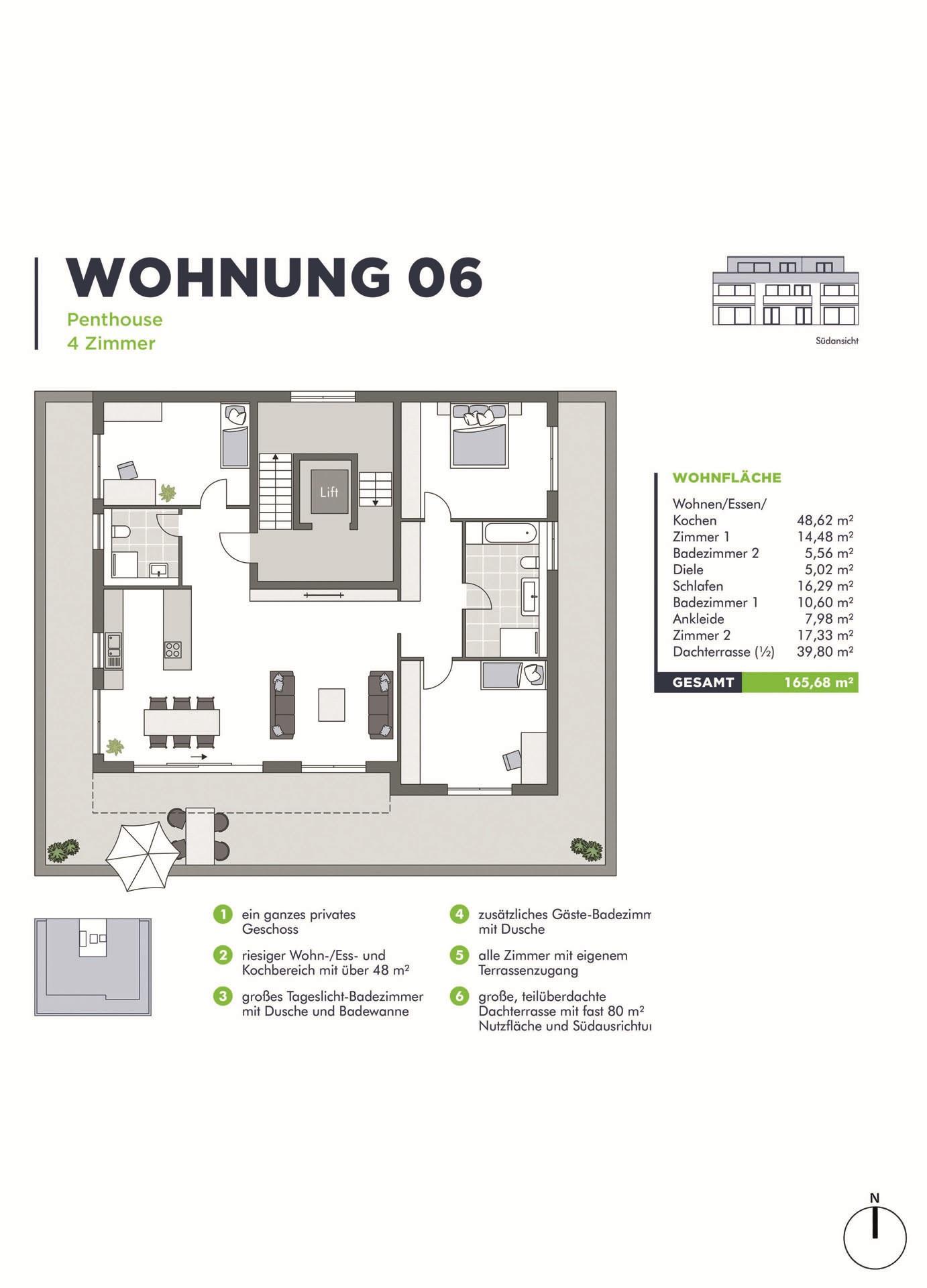 Grundriss-Skizze WE 06