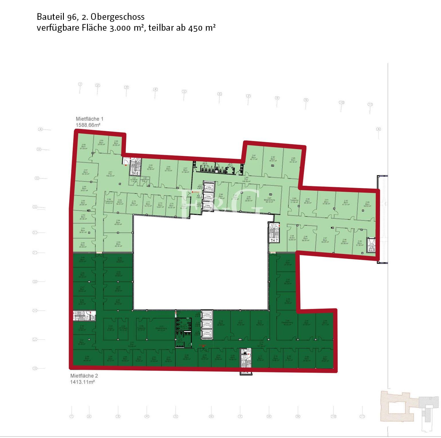 Bauteil 96, 2. Obergeschoss