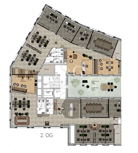 2.OG möbiliert, Grundrissbeispiel 