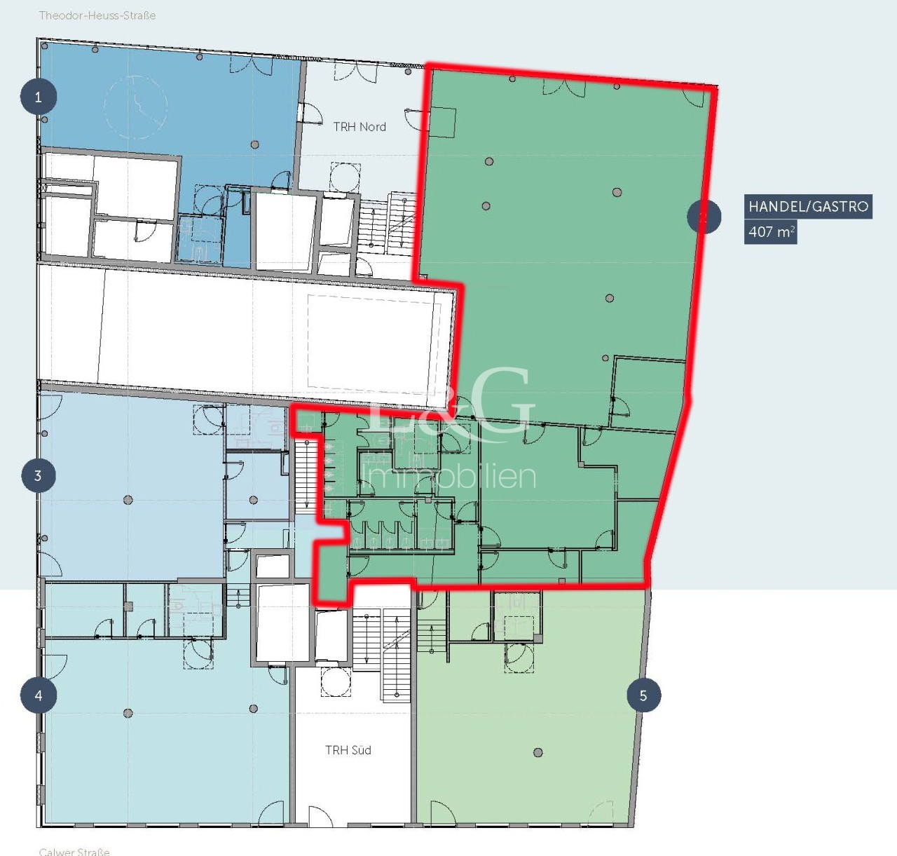 Gastronomie-/ Handel 407 m²