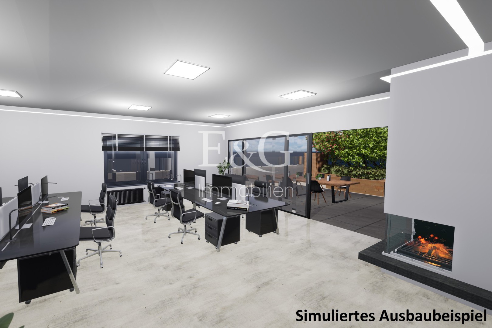 Büro simuliert