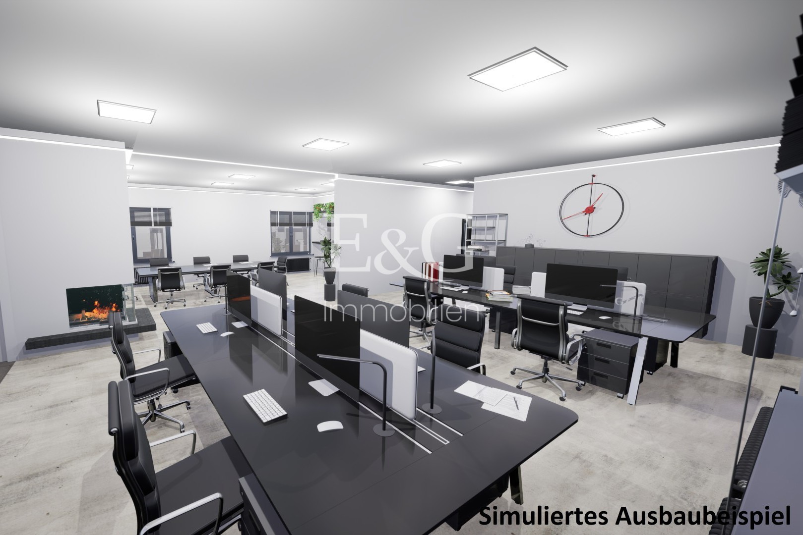 Büro simuliert