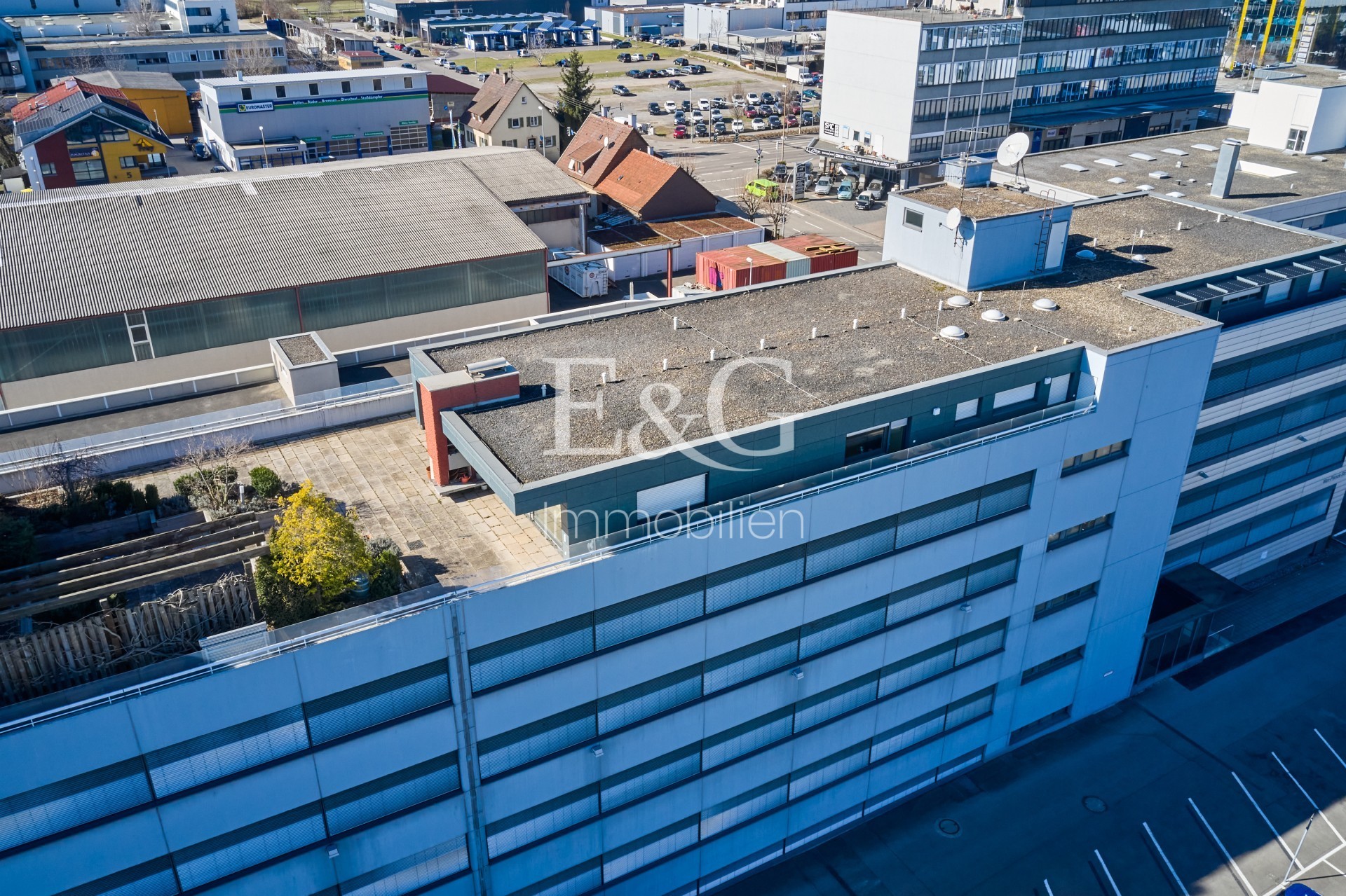 Überblick Penthousebüro