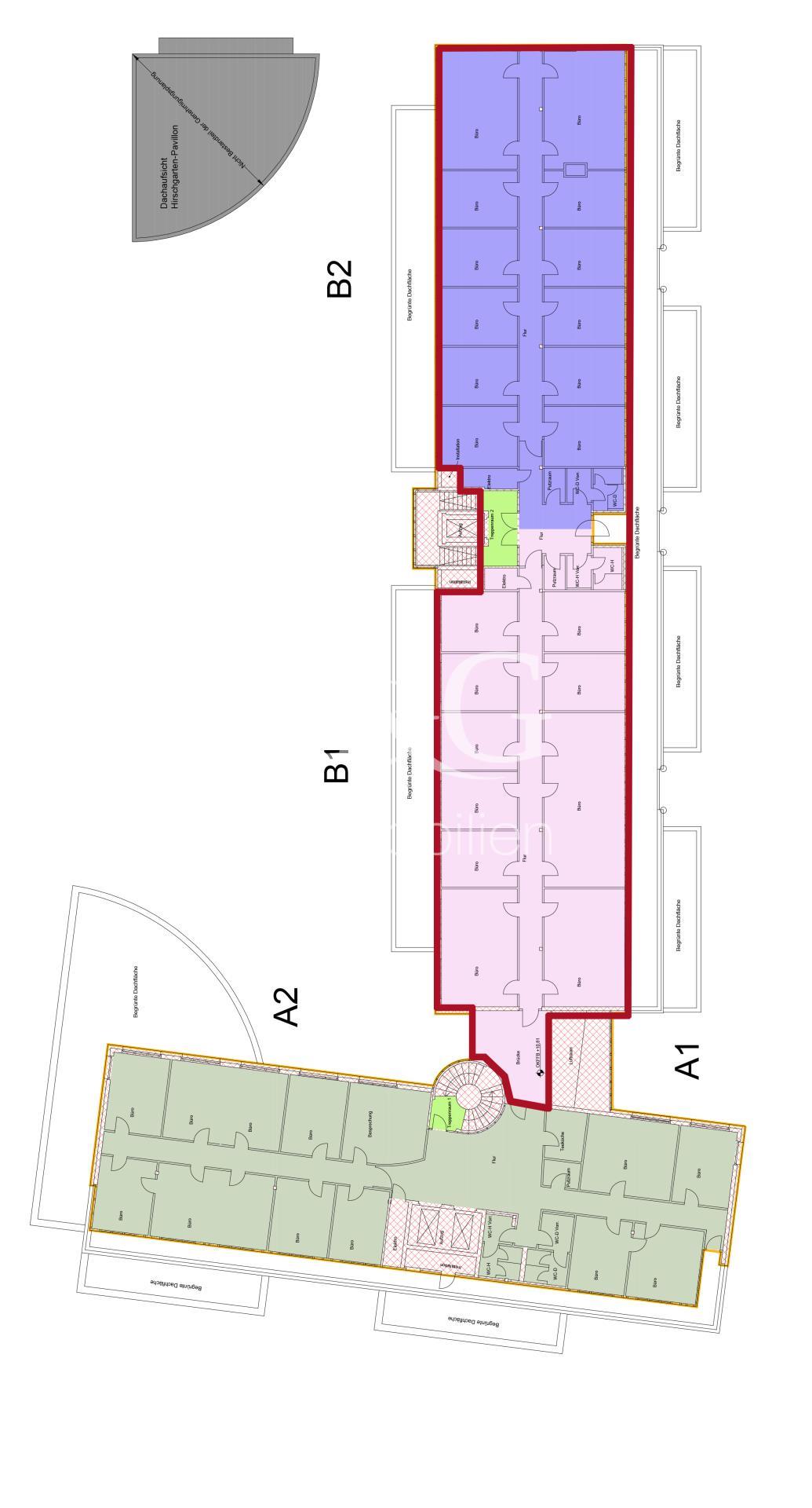 3. Obergeschoss Bauteile B1/B2