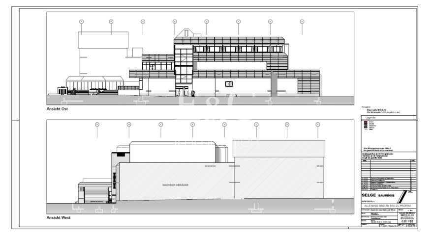 Schnitt Ansicht West