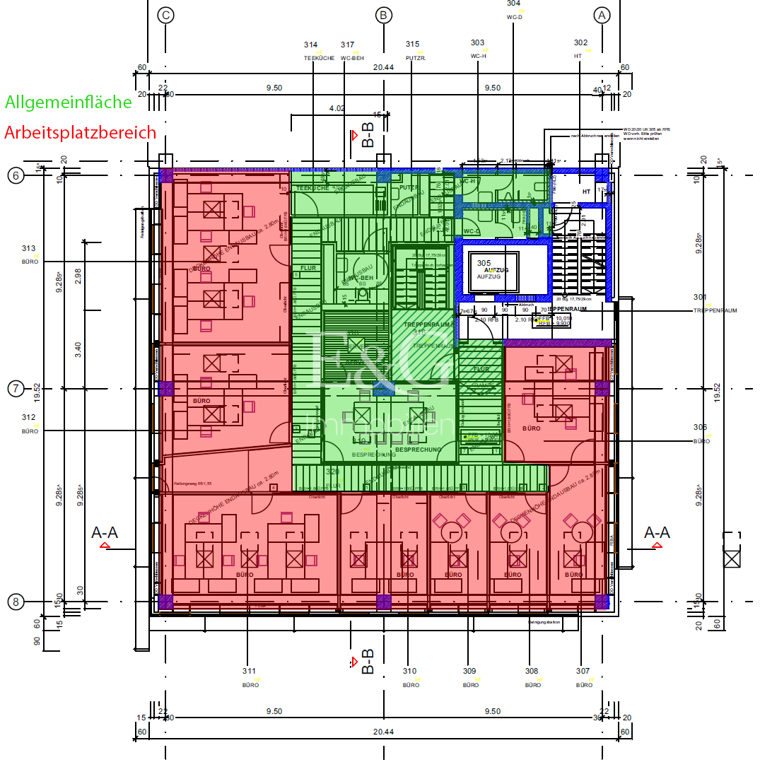 1.OG & 2.OG, 18 - 24 Arbeitsplätze möglich
