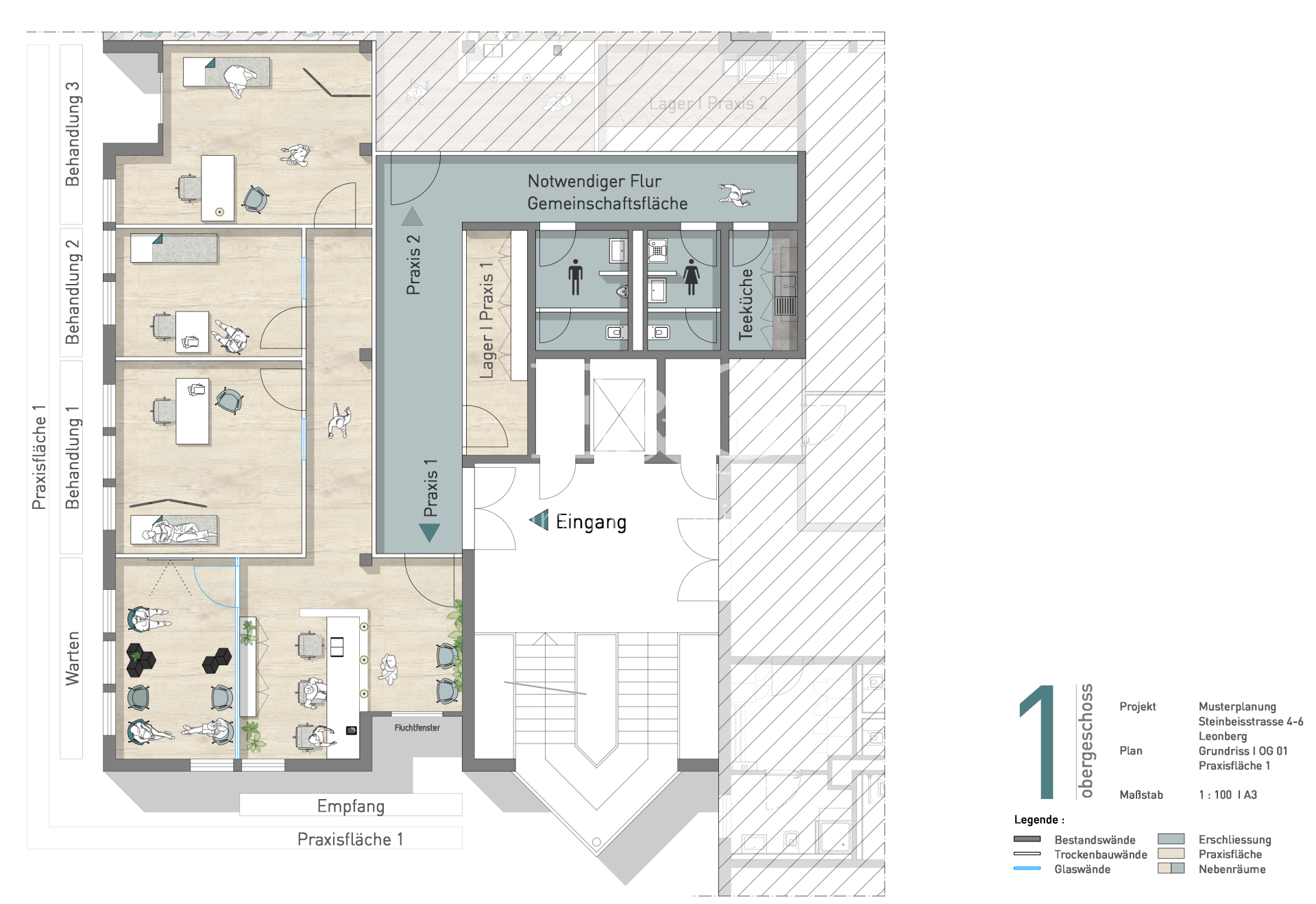 unverb. Musterplanung Praxisfläche 1. OG