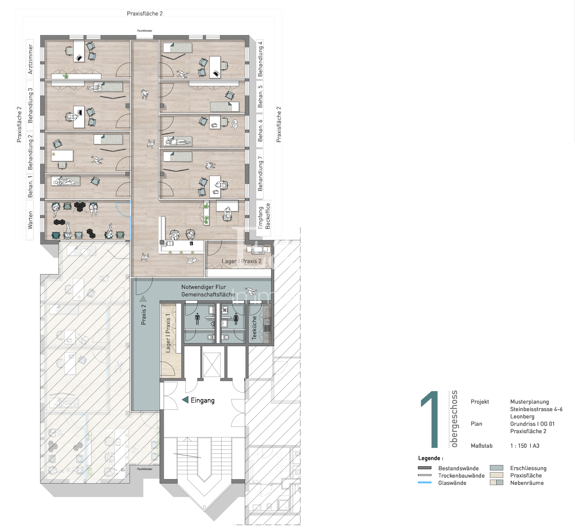 unverb. Musterplanung Praxisfläche 1. OG