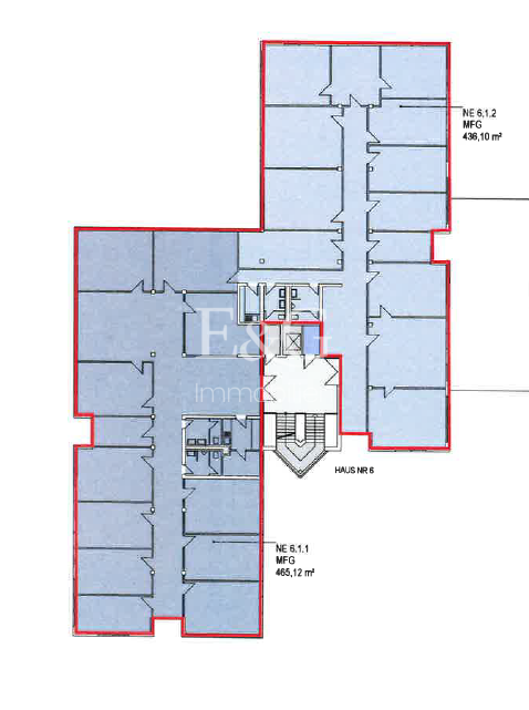 1. OG - Zwei verbundene Flächen.