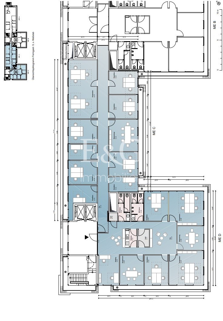 4. Obergeschoss MB C+D (665 m²)
