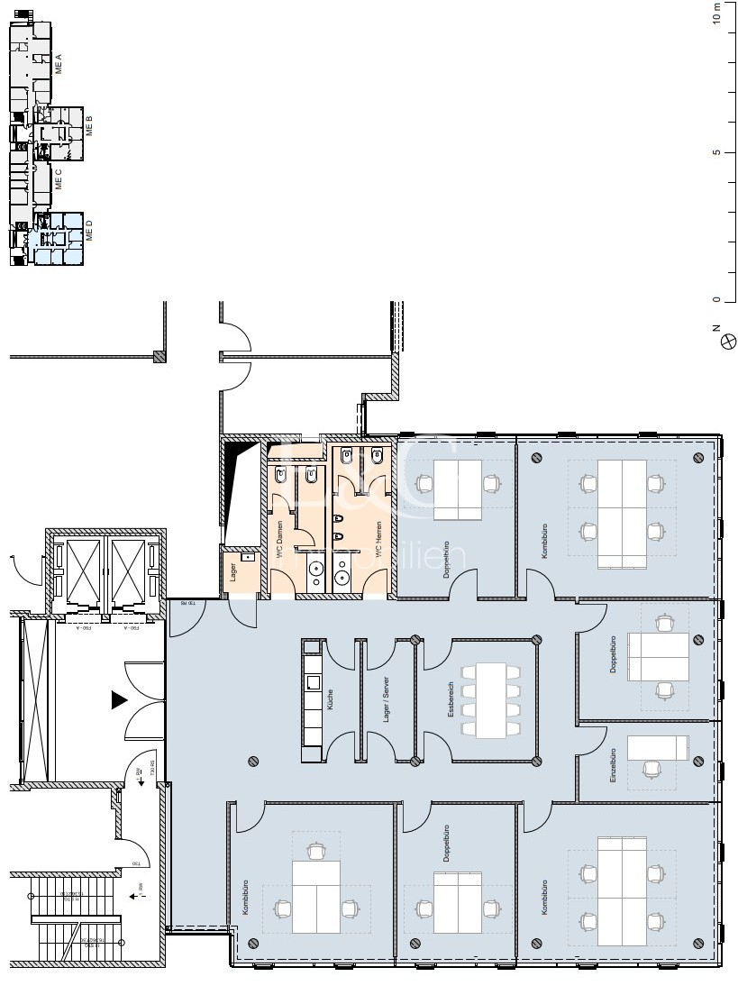 1. Obergeschoss MB D (387 m²)