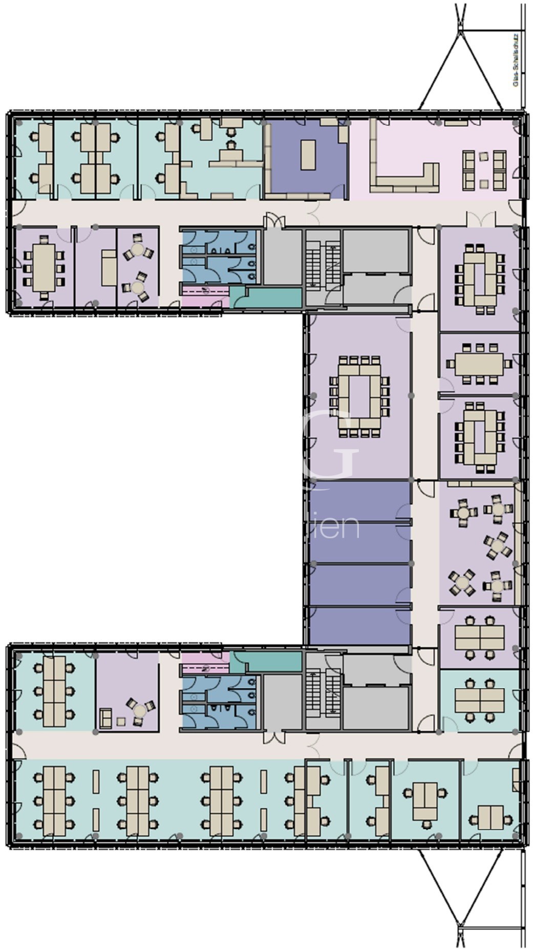 4. Obergeschoss - 1.305 m²