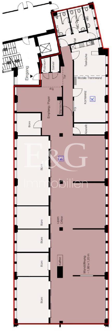 2. Obergeschoss - 528 m² (Kühbachstr. 11)