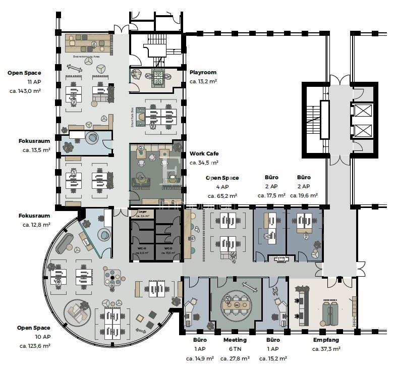 1. Obergeschoss (Kombibüro)