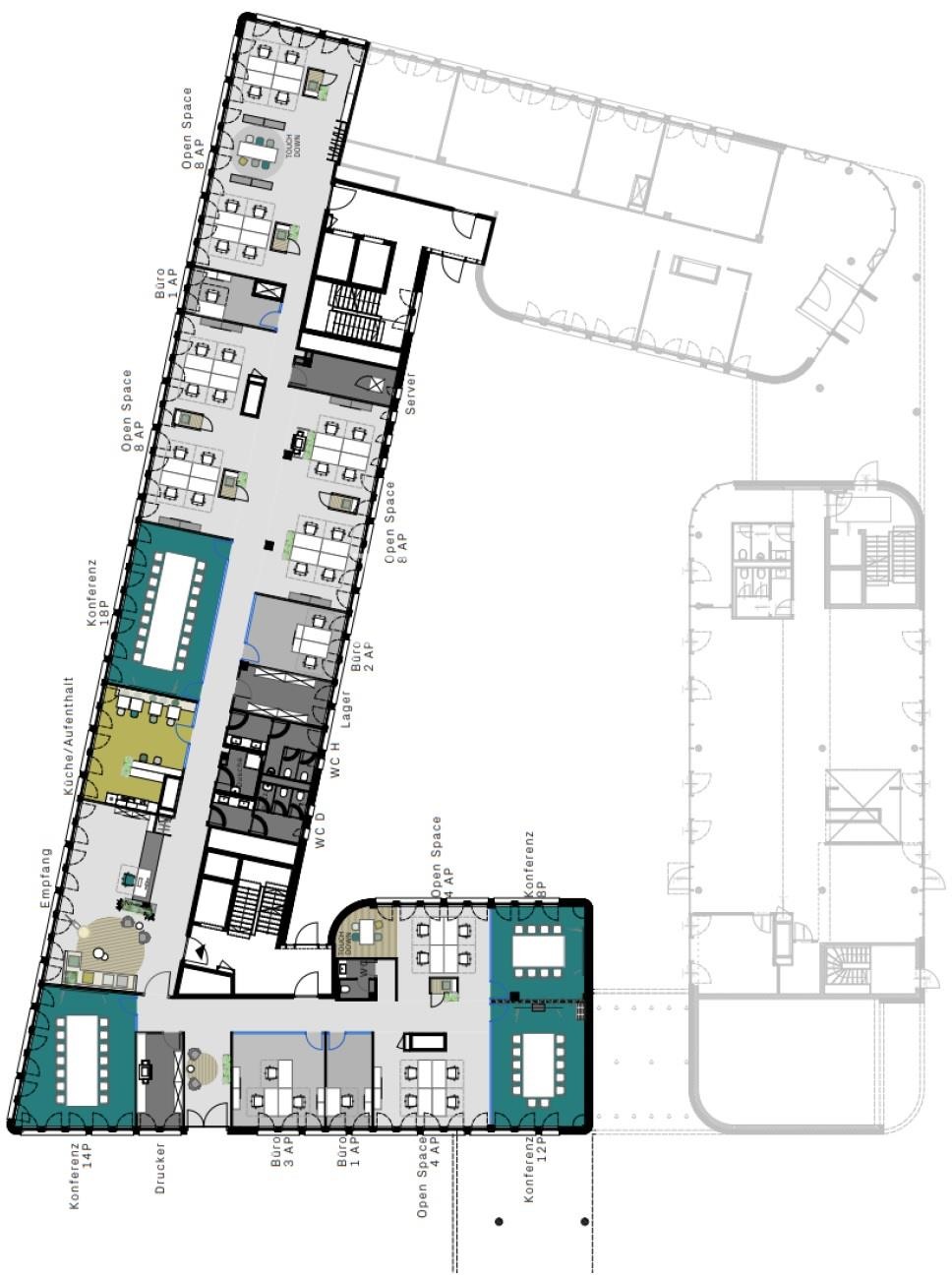 Erdgeschoss - NuOffice II+III