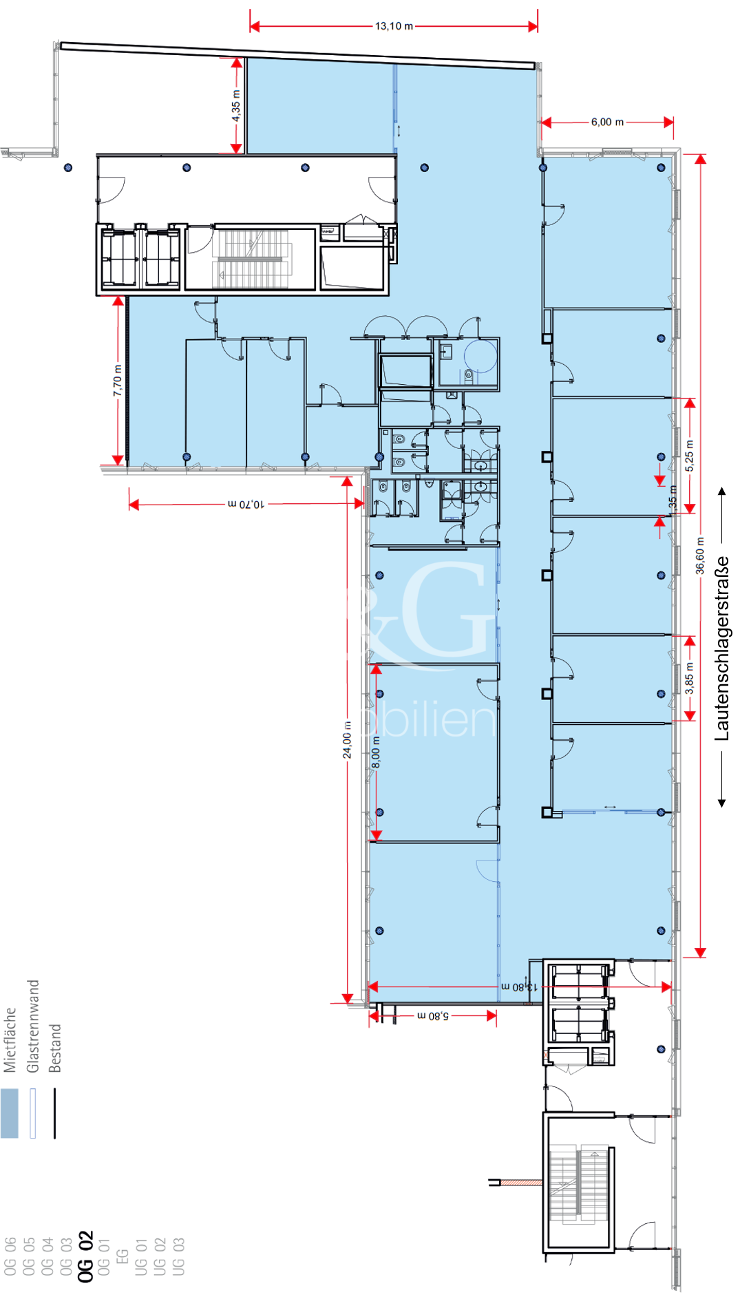 2. Obergeschoss_696 m²